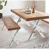 Patas de mesa de metal con diseño de estructura en X de acero industrial Patas de mesa de comedor de cocina de hierro fundido