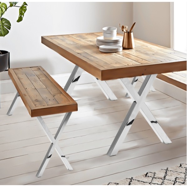 Patas de mesa de metal con diseño de estructura en X de acero industrial Patas de mesa de comedor de cocina de hierro fundido