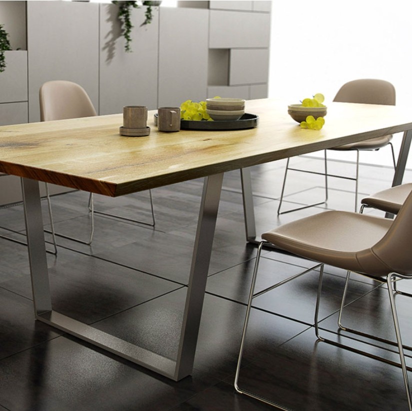 pied de table en acier inoxydable