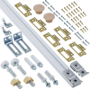 4-Panel Bi-Fold Closet Door Hardware Kit | Track Mount System with Hinges & Rollers for Wardrobe Doors
