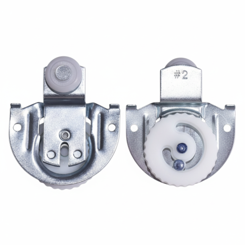 Adjustable Sliding Closet Door Hardware Kit | Top Track System with 4 Rollers for Double Wooden Wardrobe Doors