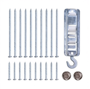 Sliding Closet Door Hardware Kit | Top Mount Track System with 4 Adjustable Rollers for Double Wardrobe Doors