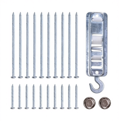 Sliding Closet Door Hardware Kit | Top Mount Track System with 4 Adjustable Rollers for Double Wardrobe Doors