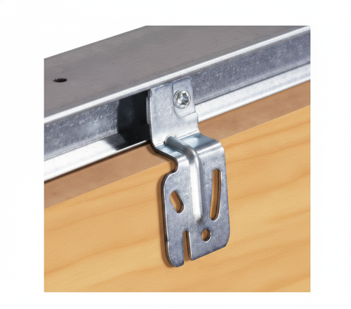 Sliding Closet Door Hardware Kit | Top Mount Track System with 4 Adjustable Rollers for Double Wardrobe Doors