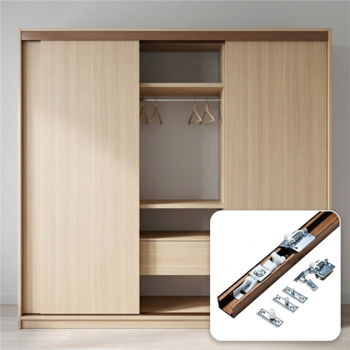 Light‑Duty Wardrobe Pocket Door Hardware Kit | WEKIS