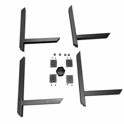 Black Spider‑Style Metal Dining Table Leg, X‑Shape Industrial Table Leg Kit | WEKIS