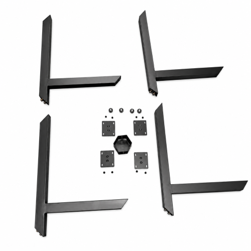 Black Spider‑Style Metal Dining Table Leg, X‑Shape Industrial Table Leg Kit | WEKIS
