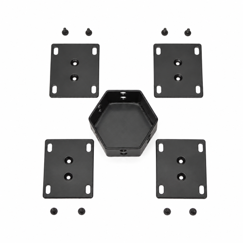 Black Spider‑Style Metal Dining Table Leg, X‑Shape Industrial Table Leg Kit | WEKIS
