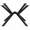 Black Spider‑Style Metal Dining Table Leg, X‑Shape Industrial Table Leg Kit | WEKIS