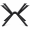 Black Spider‑Style Metal Dining Table Leg, X‑Shape Industrial Table Leg Kit | WEKIS
