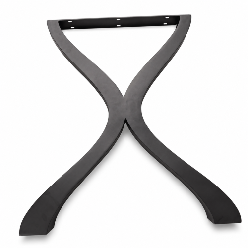 X Shape Metal Table Leg, Industrial Cross Dining Table Base | WEKIS