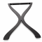 X Shape Metal Table Leg, Industrial Cross Dining Table Base | WEKIS
