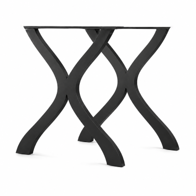 X Shape Metal Table Leg, Industrial Cross Dining Table Base | WEKIS
