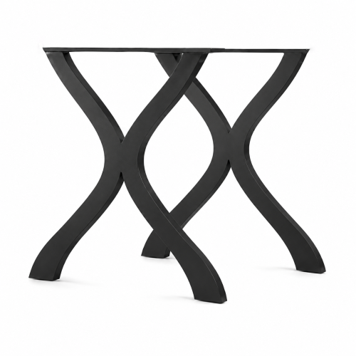 X Shape Metal Table Leg, Industrial Cross Dining Table Base | WEKIS