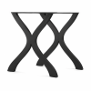 X Shape Metal Table Leg, Industrial Cross Dining Table Base | WEKIS