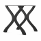 X Shape Metal Table Leg, Industrial Cross Dining Table Base | WEKIS