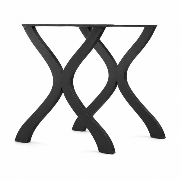 X Shape Metal Table Leg, Industrial Cross Dining Table Base | WEKIS