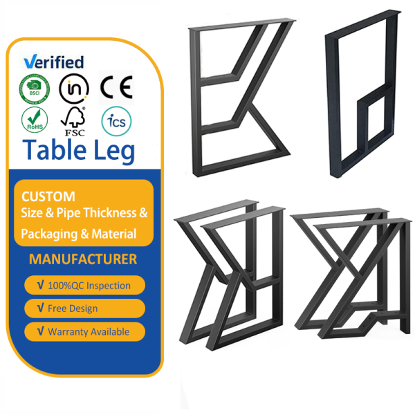Four New Metal Table Legs: Black Powder-Coated Frames for 2026 Furniture Programs