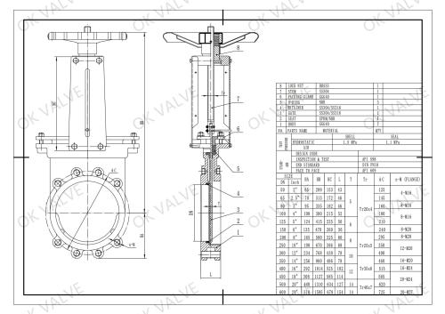 Custom pneumatic actuator Knife gate valve dn50-dn600 pn10 for pipe system for slurry