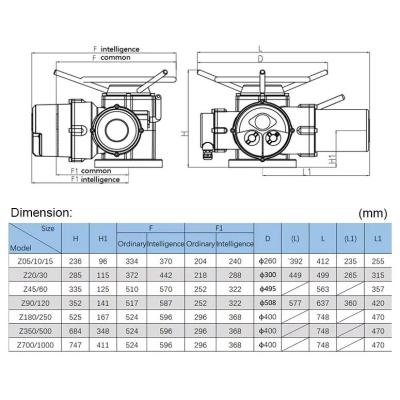 Custom Electric Knife Gate Valve DN50-DN600 PN10 For Sewage Plant