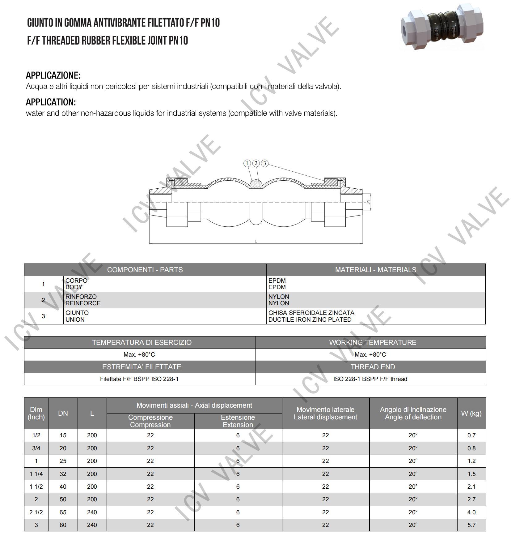 ICV VALVE - Rubber Expansion Joint