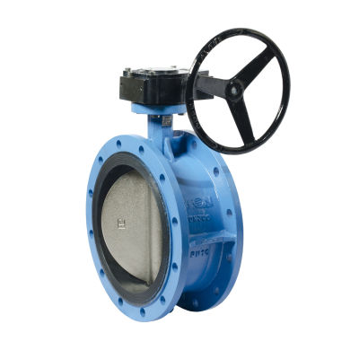 Custom Ductile Iron Double Flange Butterfly Valve For Water