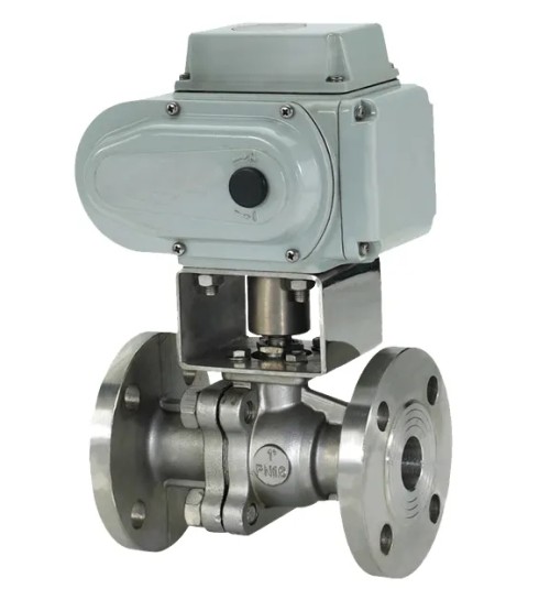 Custom Electric Actuator Stainless Steel Flange Ball Valve