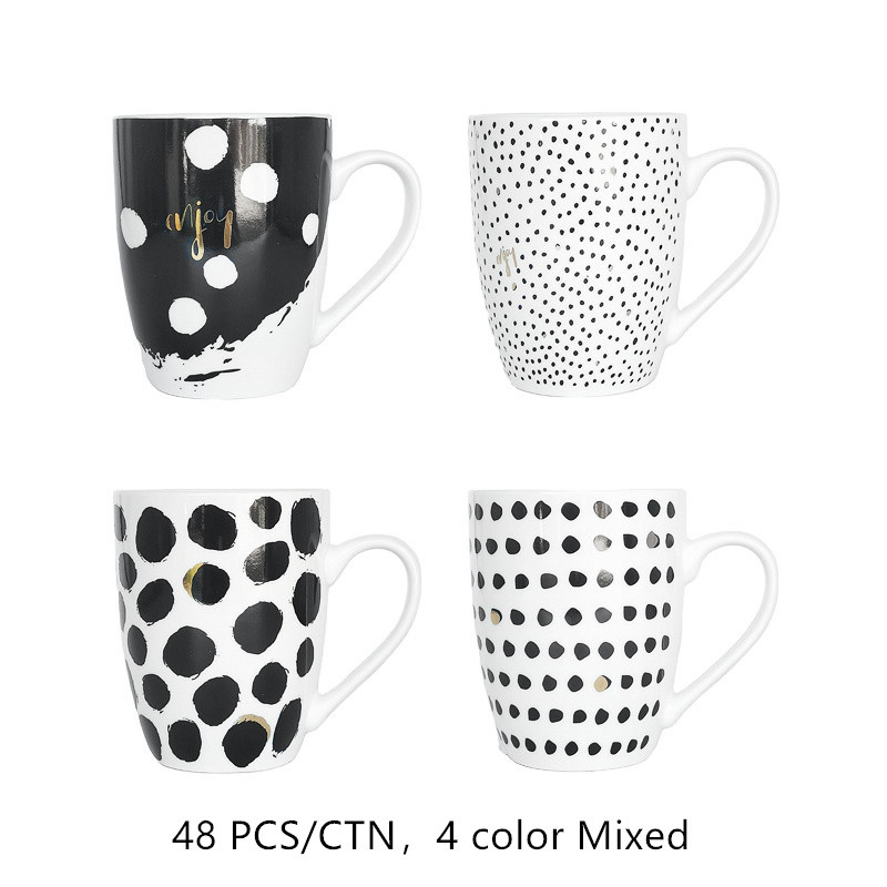 Black dot mug Ceramic mugs RSLEE CERAMIC Manufacturer