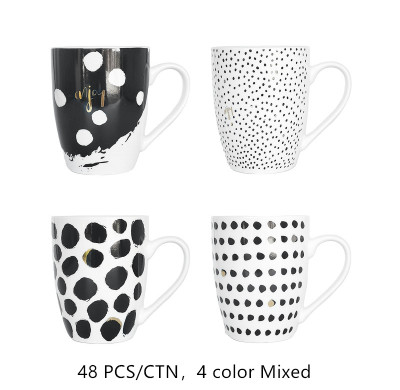 Black dot mug