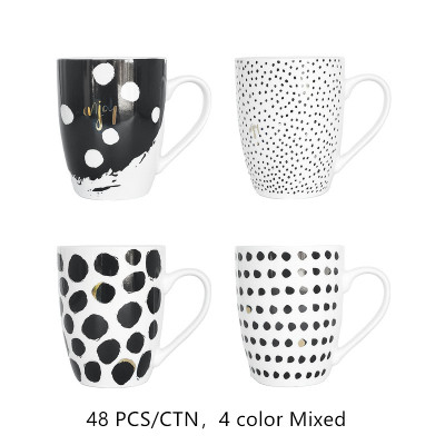 Black dot mug