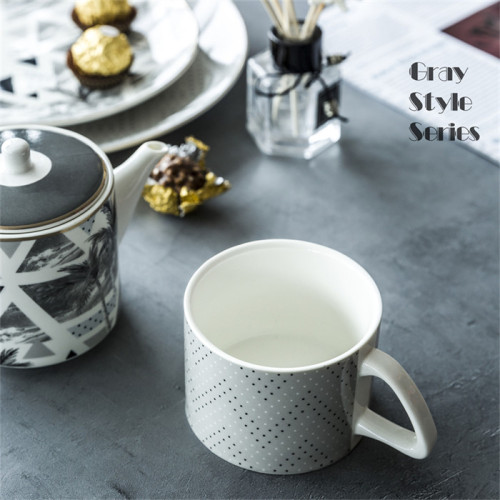 Indulge in Luxury with Our Premium Grey Ceramic Afternoon Tea Set - Customizable and Wholesale