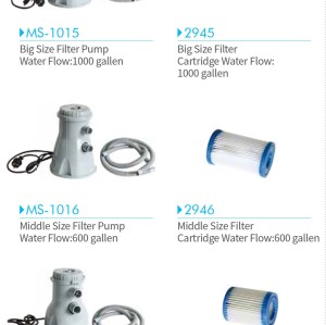 China Factory Price In Stock 600-1000 Gallon Water Filtration System for Inflatable Above Groud Pool