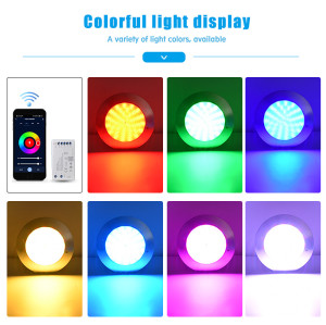 Brand WIFI Pool Light 35W New Arrival Ip68 Waterproof Intelligent Control Ultra-Thin Stainless Steel Resin Filled Swimming Pool Light