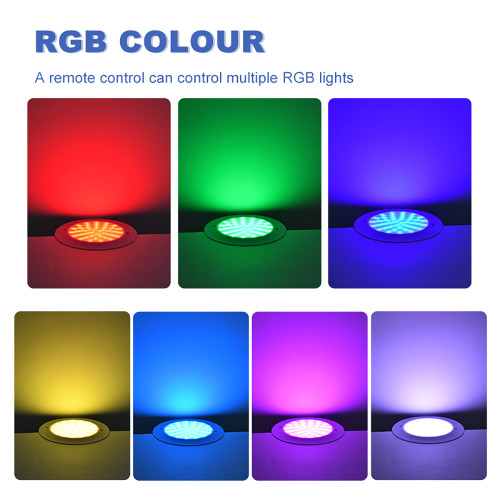Custom Pool Light 9-35W Ultra Thin Underwater Light 12V Waterproof Touch Remote Control Wall Mounted IP68 RGB Resin Filled Swimming Pool LED Light
