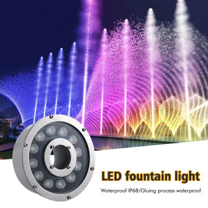 Lumière de fontaine LED sous-marine personnalisée 18W IP68 pour piscine creusée | Lampe de piscine