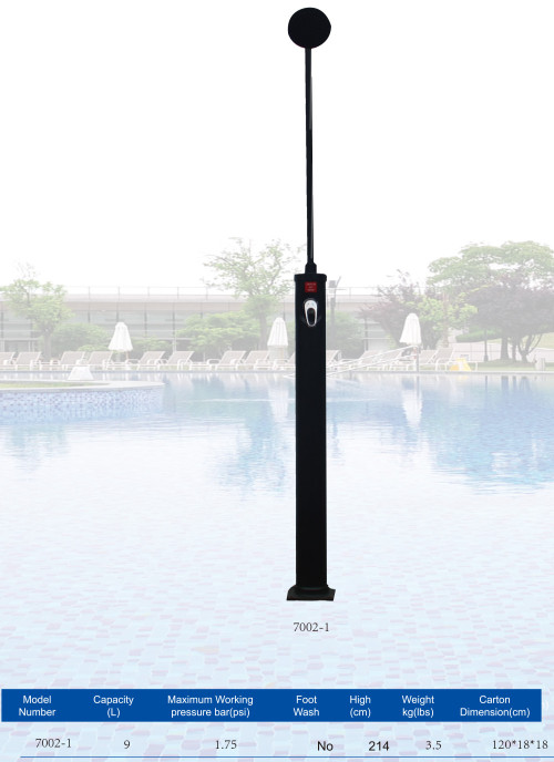 Wholesale Pool Solar Shower 7002-1 9L for Swimming Pool | Solar Shower Head Sprinkler China 30 Years Factory