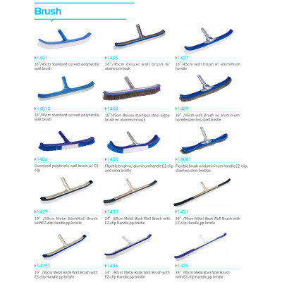 Wholesale Flexible EZ-clip and extra bristle Pool Brush For In Ground Swimming Pool | Easy Operation