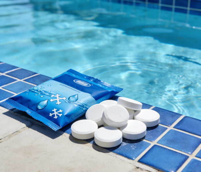 What is the difference between slow-dissolving and fast-dissolving pool disinfectant tablets?