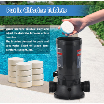 Off-line Automatic Pool chlorinator MAYGO MG220 Replacement Hayward CL220, Offline Pool Automatic chlorinator for Both Above Ground and Indoor Pool (9LB)