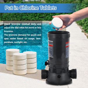 Off-line Automatic Pool chlorinator MAYGO MG220 Replacement Hayward CL220, Offline Pool Automatic chlorinator for Both Above Ground and Indoor Pool (9LB)