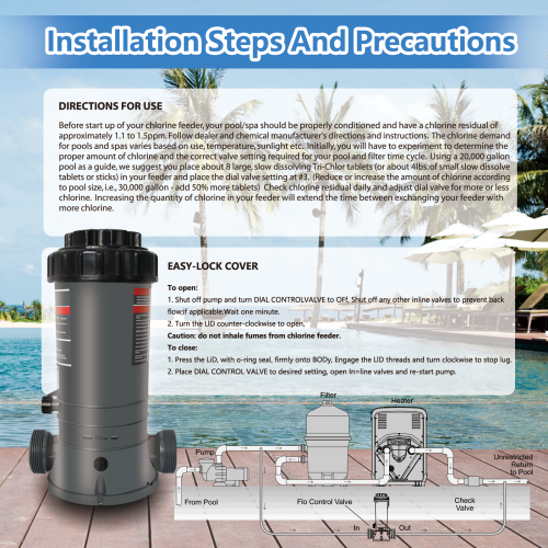 Off-line Automatic Pool chlorinator MAYGO MG220 Replacement Hayward CL220, Offline Pool Automatic chlorinator for Both Above Ground and Indoor Pool (9LB)