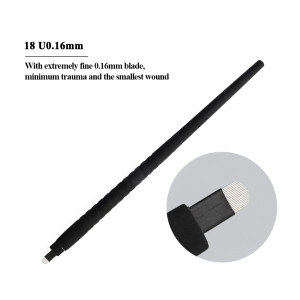 Nami Matt Black  Disposable Microblading Pen with U18 Sharp 0.16mm Blade