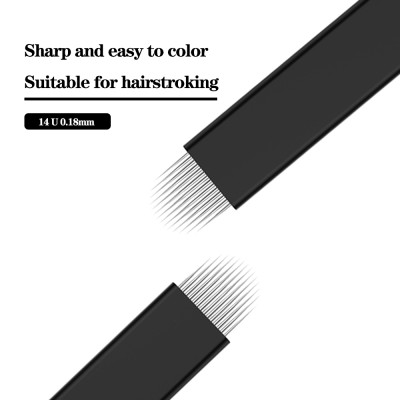 Nano Microblading Microblades Ultra Sharp 0.18mm Curved Flat Sloped and 14U Shaped Blades