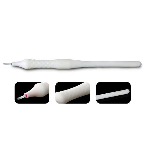 Bolígrafo manual de sombreado desechable Beige Shader para entrenamiento de maquillaje permanente