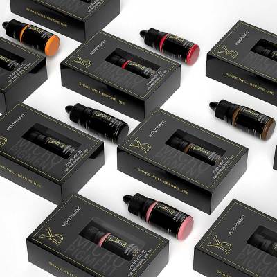 Black Brown YiDi ORGANIC Permanent Makeup Ink for PMU Eyebrow Tattoo