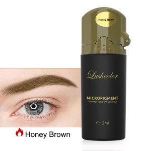 Lushcolor Eyebrow Tattoo Microblading Semi-cream Permanent Makeup Pigment Honey Brown Color For Fashion Girl