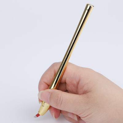 Tattoo Ink Microblading Pen 304 Stainless Steel 18U 0.20 Golden Luxury Disposable Manual Pen