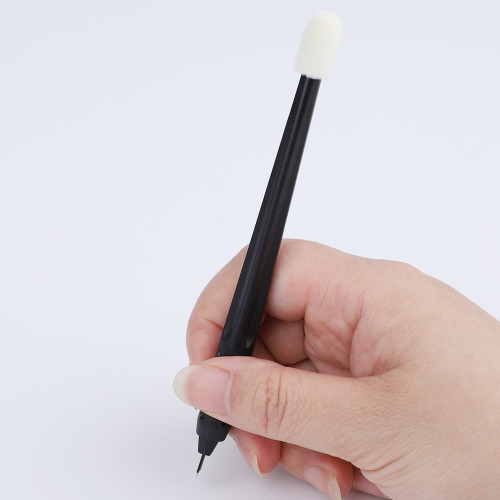 Lushcolor Sterilize 18U Shape Disposable Microblading Pen With Sponge Head For Eyebrow Permanent Makeup