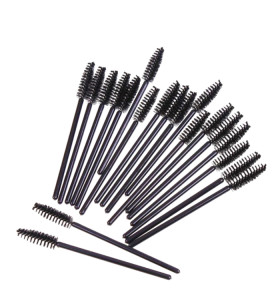 Cepillo de pestañas de plástico desechable Mascara Wand Eyebrow Lash Brush