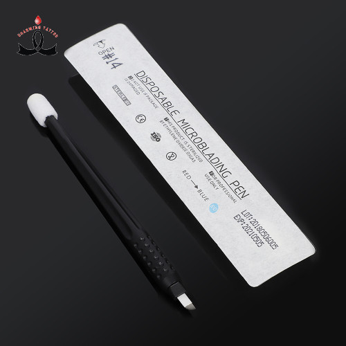 Lushcolor Sterilize 18U Shape Blister Packing Disposable Manual Pen For Eyebrow Permanent Makeup Training